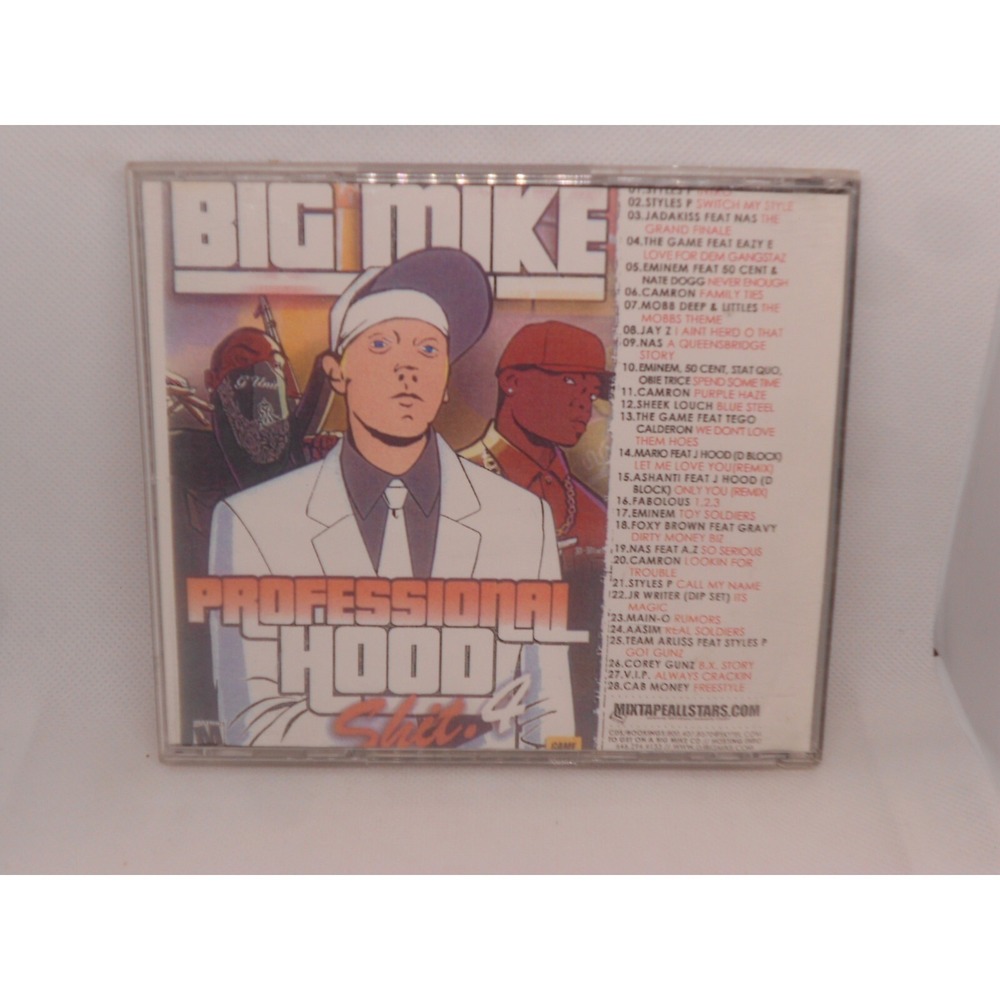 BIG MIKE- PROFESSIONAL HOOD SH#T 4 - HIP HOP NYC MIXTAPE MIX CD